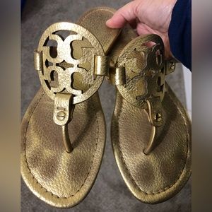 Tory Burch Miller Gold Sandals